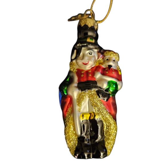 Thomas Pacconi Ornament 3" Jester with Bear Glass Christmas Decoration - Picture 1 of 6